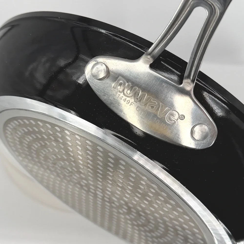 Nuwave 10 Inch Nonstick Frying Pan Skillet Black Silver Handle 96-00